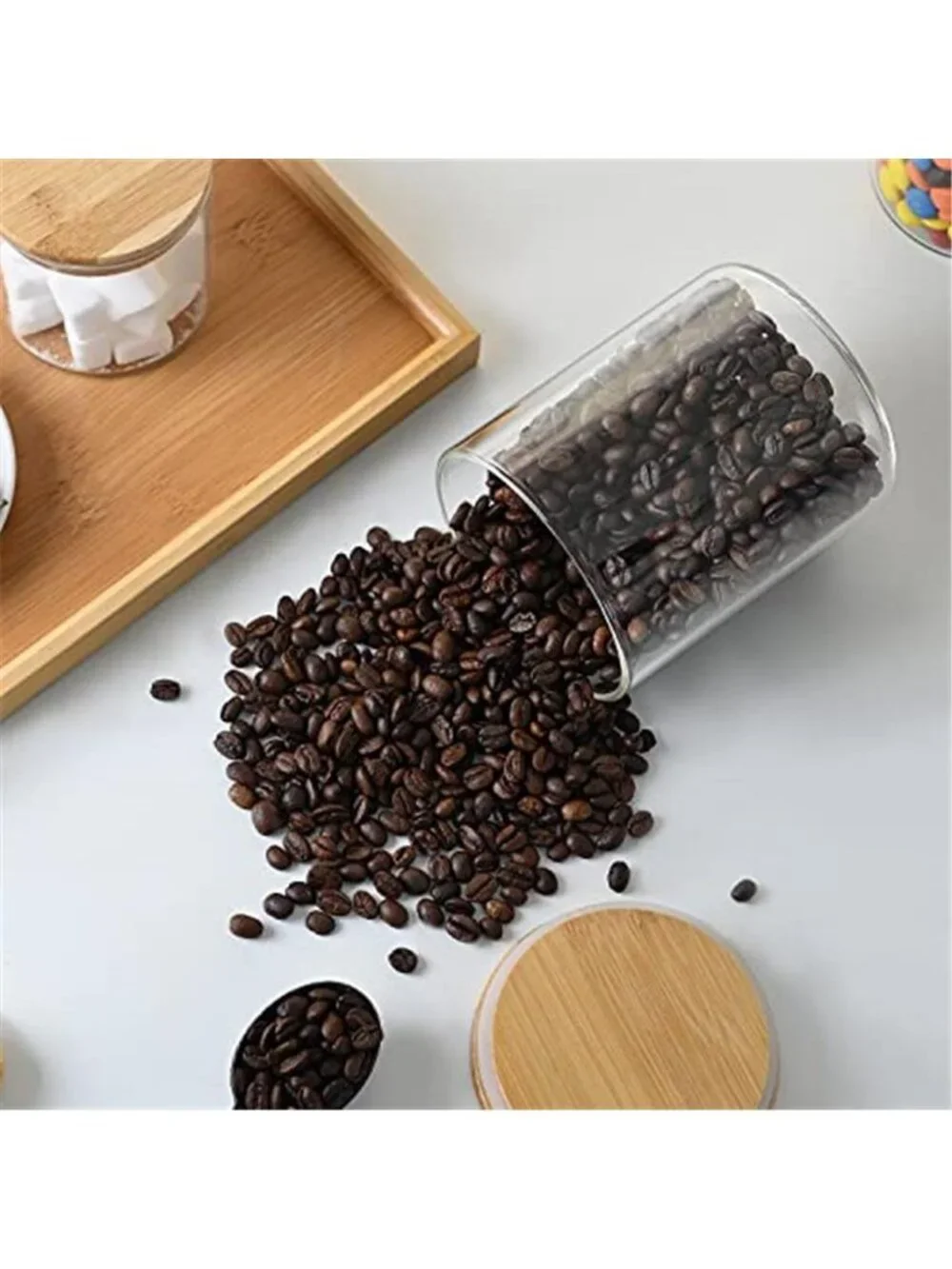 Glass Food Storage Containers with Bamboo Lids Large Glass Food Storage Jars